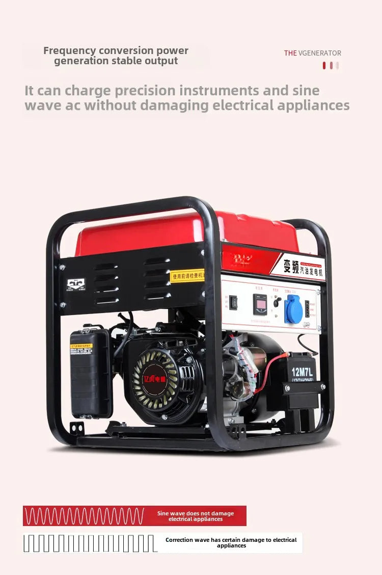 Gasoline generator 220V household small single three-phase 380 volts dual voltage 5KW6/8/10 kW frequency conversion outdoor