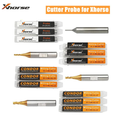 3/5 buc Xhorse CONDOR XC MINI Plus Dolphin XP-005 XP005L XP-007 Mașină de tăiat cheie Sondă de freza 1.0mm 1.5mm 2.0mm 2.5mm