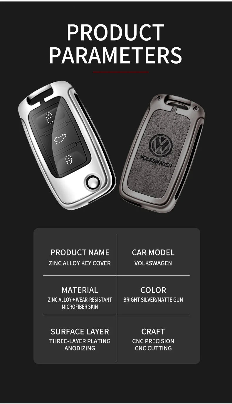 Leather Car Remote Key Case Protector Cover For Volkswagen VW Polo Tiguan Golf Jetta Beetle Eos Scirocco Up Transporter Sharan