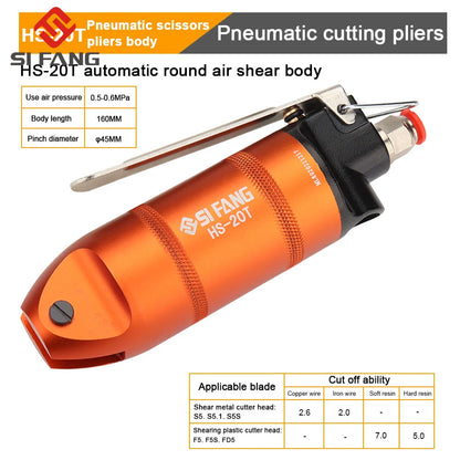 HS-20 Pneumatic Scissors 1370N Shear Cutting Tools Pliers Cutter forfor Cutting the Plastic, Iron, Copper and other Wires