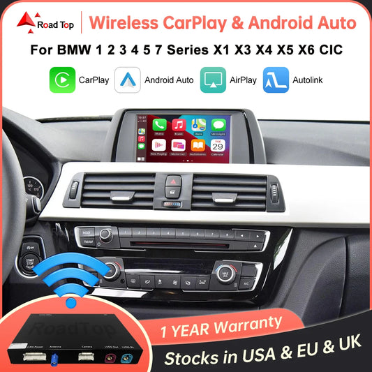 Wireless CarPlay Android Auto pentru BMW CIC System 1 2 3 4 5 7 Series