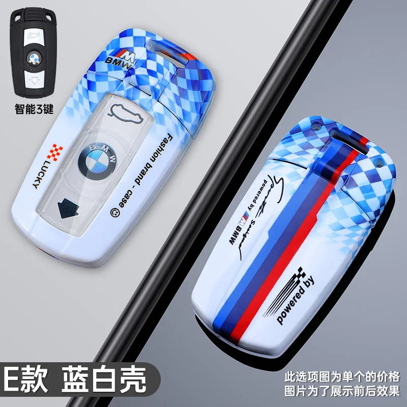 Fashion Racing Style Design Car Key Case Cover For BMW E90 E60 E70 E87 3 5 6 Series M3 M5 X1 X5 X6 Z4 E71 E72 E88 E89 E91 E92 Z4