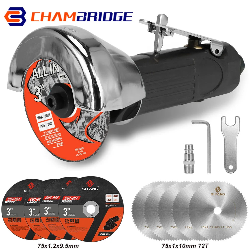Mașină de tăiat cu instrumente pneumatice multifuncționale de 3 inci, 20000 rpm, polizoare de tăiat metal