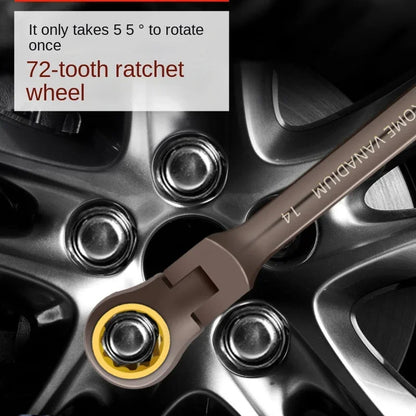 Flex Head Ratcheting Wrench Set Combination Ended Spanner kits Chrome Vanadium Steel Hand Tools Socket Key Car Repair Tools