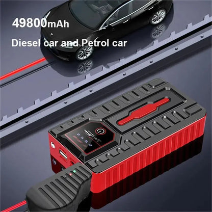 49800mAh Portable Car jump Starter Power Bank Car Battery Booster charging start service for 6.0L gasinine Vehicle gold 4.0L