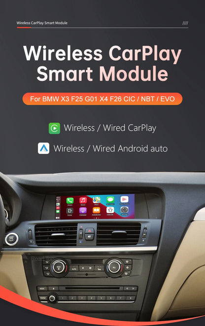 Wireless CarPlay pentru BMW CIC,NBT,sistem EVO X3 F25 G01 X4 F26 2011-2020 cu Android Mirror Link AirPlay Car Play Funcție