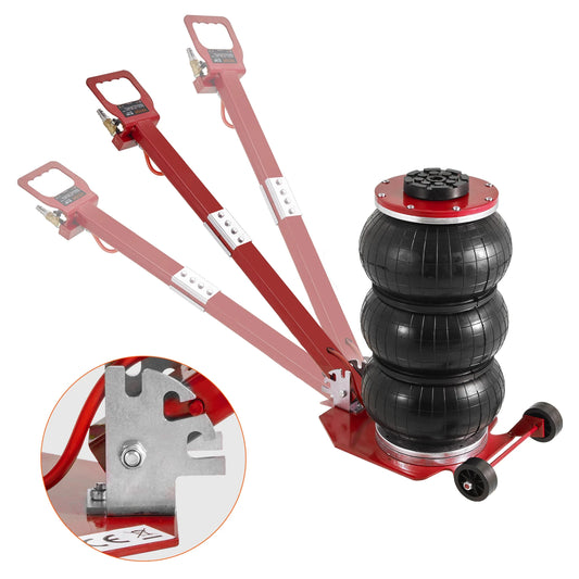 VEVOR Air Jack,3Ton Triple Bag Air Jack,Airbag Jack w/Six Steel Pipes,3-5s Fast Lifting Pneumatic Jack, w/Adjustable Long Handle