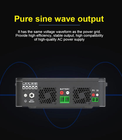 SP Hybrid Solar Inverter 7KW MPPT 48V Pure Sine Wave Inverter 230VAC Max PV 450V Build in 110A MPPT Charger Controller