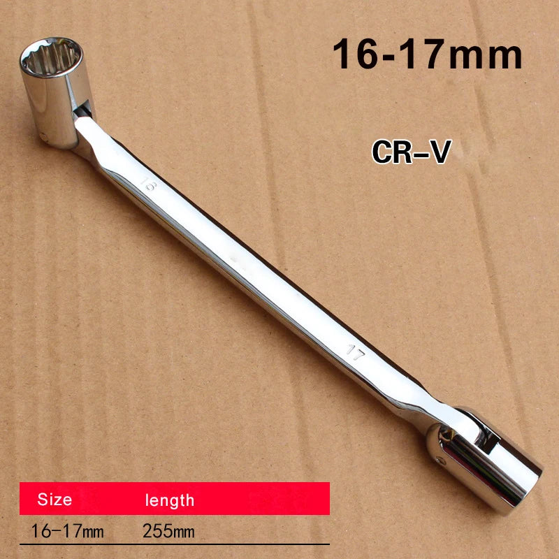 1pcs Metric Double end 12 point PT Swivel Head Flexible Socket Wrench Spanner CRV steel Tool