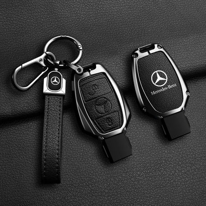 Leather Car Key Case Cover Holder Protector For Mercedes Benz A B C E Class GLS GLA GLK GLC CLS CLA AMG W204 W205 W212 W463 W176