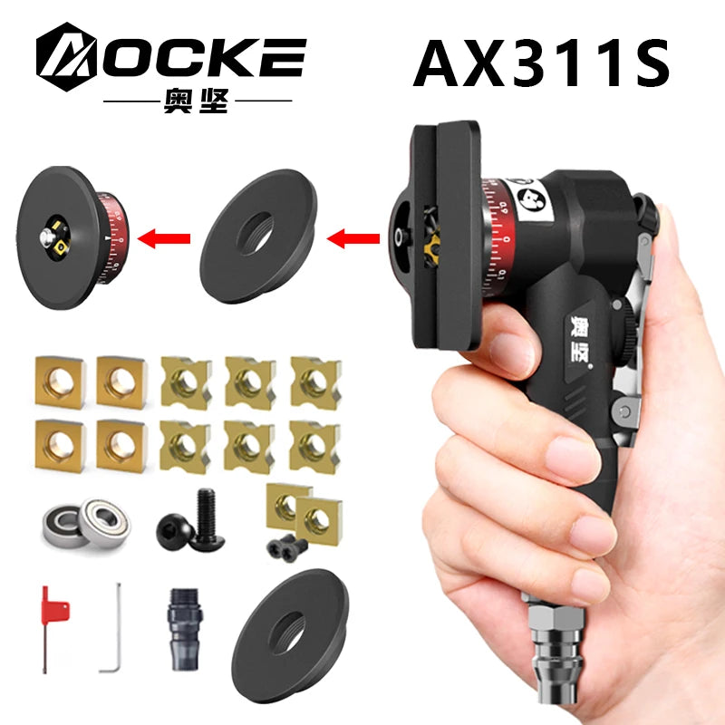 AOCKE Pneumatic Chamfering Gun Chamfering Tool Air Mini Grinder Deburring Beveling Trimming Machine For Metal Repair 30000RPM