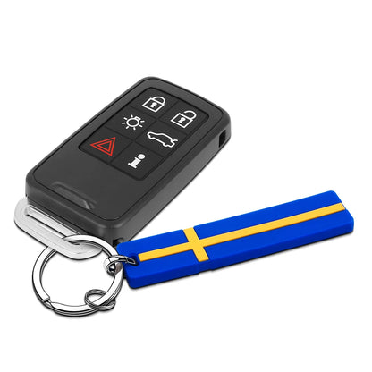 Swedish Flag Key Ring Key Buckle Decals For Volvo XC90 S90 V90 XC60 XC70 XC40 EM90 V90 V60 V40 Polestar Rdesign Volvo Key Ring