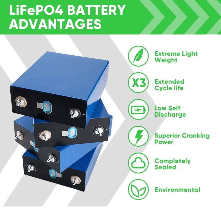 Lifepo4 Battery  EVE280AH Grade A 6000 Cycles Solar Battery Rechargeable Battery 12V 24V 48V Batteries Poland Stock Power Bank