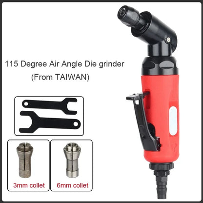 Polizor unghiular pneumatic 90/115 grade 3mm 6mm slefuitor cu aer mașină unelte de șlefuit