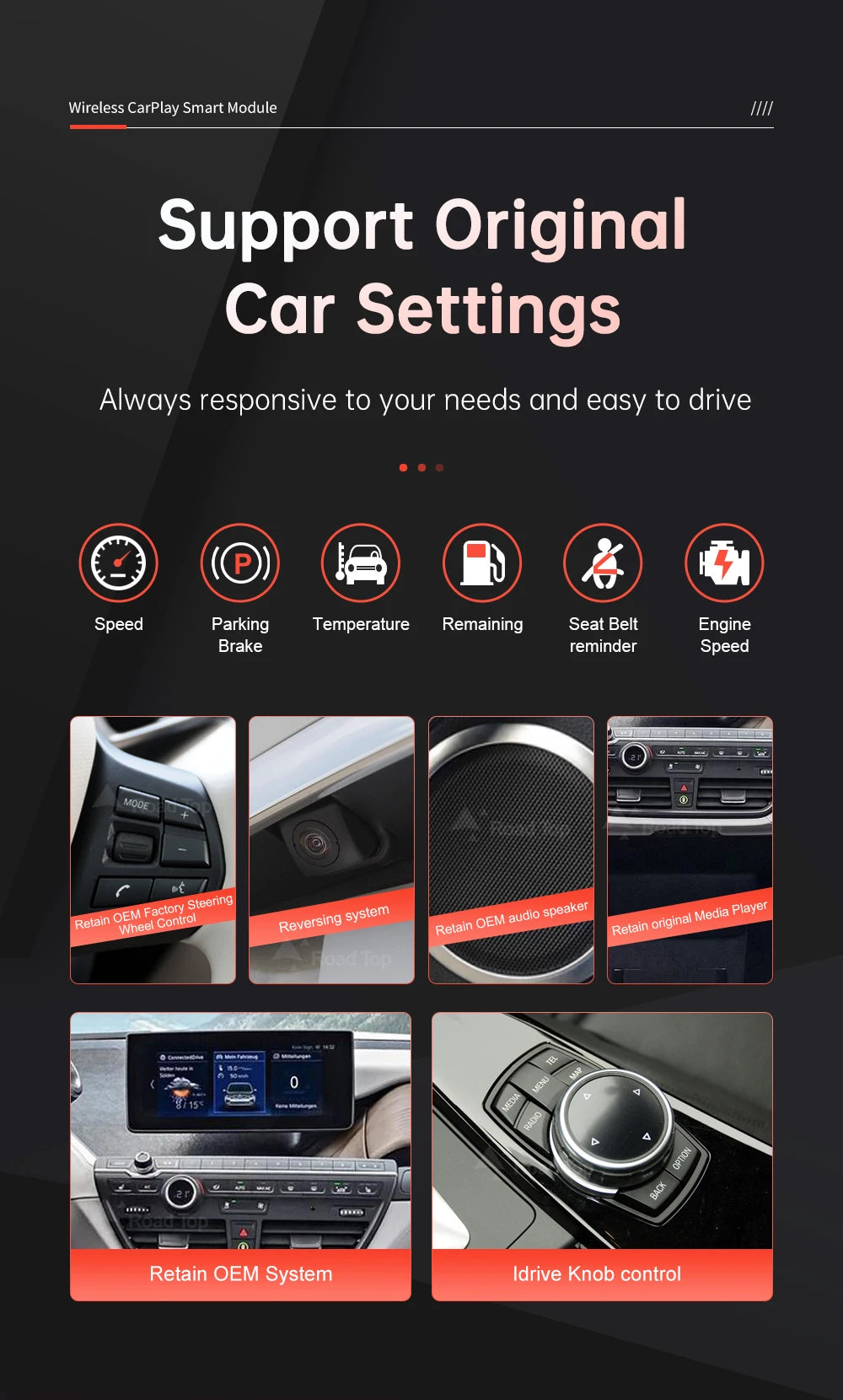 Wireless CarPlay pentru sistemul BMW i3 I01 NBT EVO 2013-2020 cu Android Auto Mirror Link AirPlay Car Play Cameră spate BT GPS