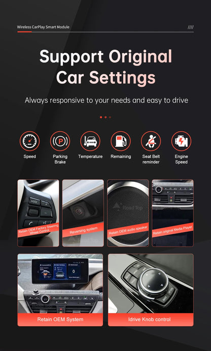 Wireless CarPlay pentru sistemul BMW i3 I01 NBT EVO 2013-2020 cu Android Auto Mirror Link AirPlay Car Play Cameră spate BT GPS