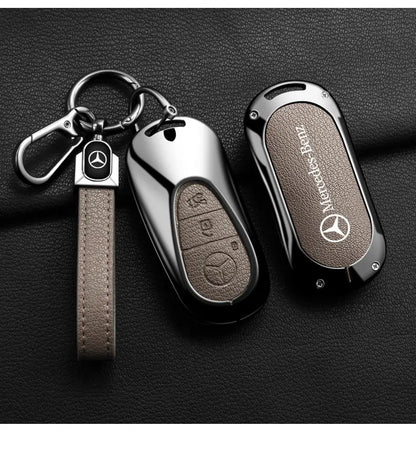 Leather Car Key Case Cover Holder Protector For Mercedes Benz A B C E Class GLS GLA GLK GLC CLS CLA AMG W204 W205 W212 W463 W176