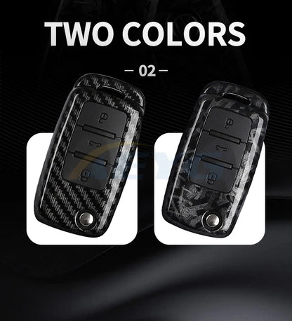 ABS Carbon Fiber Car Key Case Cover For VW Volkswagen Polo Tiguan Passat B5 B6 B7 Golf 4 5 6 MK6 Jetta Lavida For Skoda Octavia