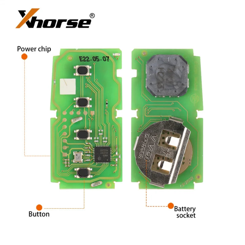 Global Xhorse vvdi Key Tool XSTO01EN Universal VVDI XM38 Smart Key Fob for Toyota 4D 8A 4A Chip Support 312 314 315 434 Generate