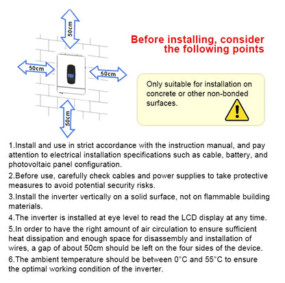 SP Hybrid Solar Inverter 7KW MPPT 48V Pure Sine Wave Inverter 230VAC Max PV 450V Build in 110A MPPT Charger Controller