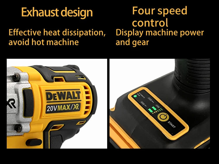 Dewalt Tools Wireless Drills DCD887 205N.M Brushless Impact Driver Electric Drill Power Tool For 20V Battery