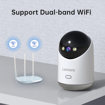 Caméra WiFi Lenovo 5MP Caméra de surveillance IP sans fil d'intérieur pour maison intelligente Suivi automatique Sécurité CCTV Surveillance Baby Monitor