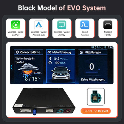 Wireless CarPlay pentru sistemul BMW i3 I01 NBT EVO 2013-2020 cu Android Auto Mirror Link AirPlay Car Play Cameră spate BT GPS