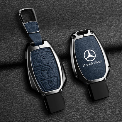 Leather Car Key Case Cover Holder Protector For Mercedes Benz A B C E Class GLS GLA GLK GLC CLS CLA AMG W204 W205 W212 W463 W176