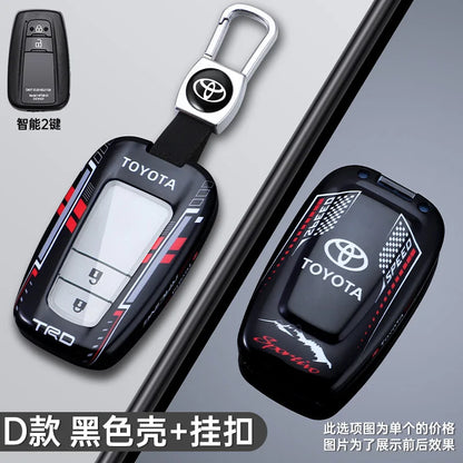 Racing Style Design Car Key Case Key Auto Accessory For Toyota CHR Prado 2017 2018 Prius Camry Corolla RAV4 2017 2018 2019 2020