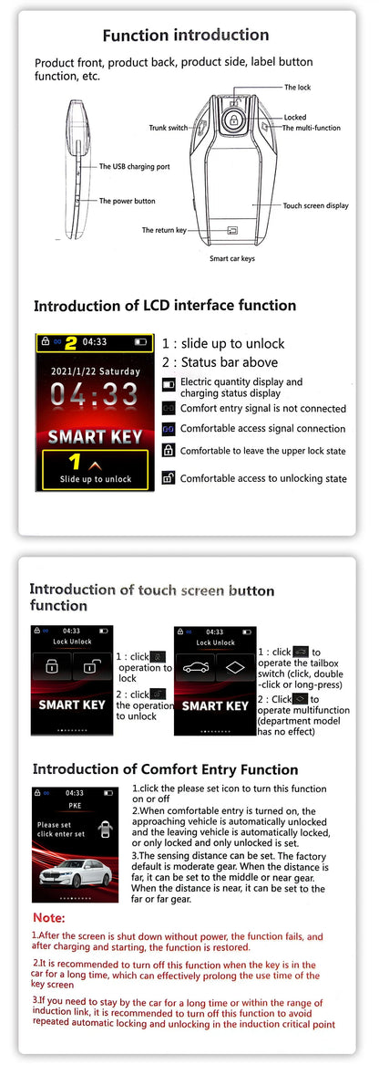 YIQIXIN OBD Universal Modified LCD TK800 Smart Key For Mercedes-Benz BMW Buick Audi Cadillac Lexus Land Rover Kia Toyota Remote