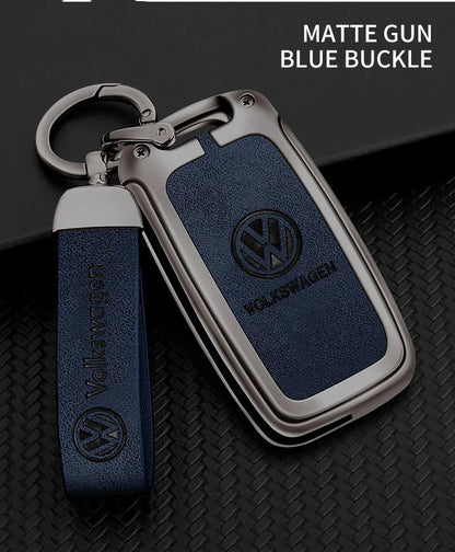 Leather Car Remote Key Case Protector Cover For Volkswagen VW Polo Tiguan Golf Jetta Beetle Eos Scirocco Up Transporter Sharan