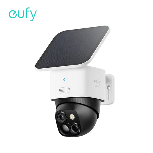 Caméra de sécurité solaire eufy SoloCam S340 Caméra extérieure sans fil Surveillance à 360° Aucun angle mort Wi-Fi 2,4 GHz Pas de frais mensuels