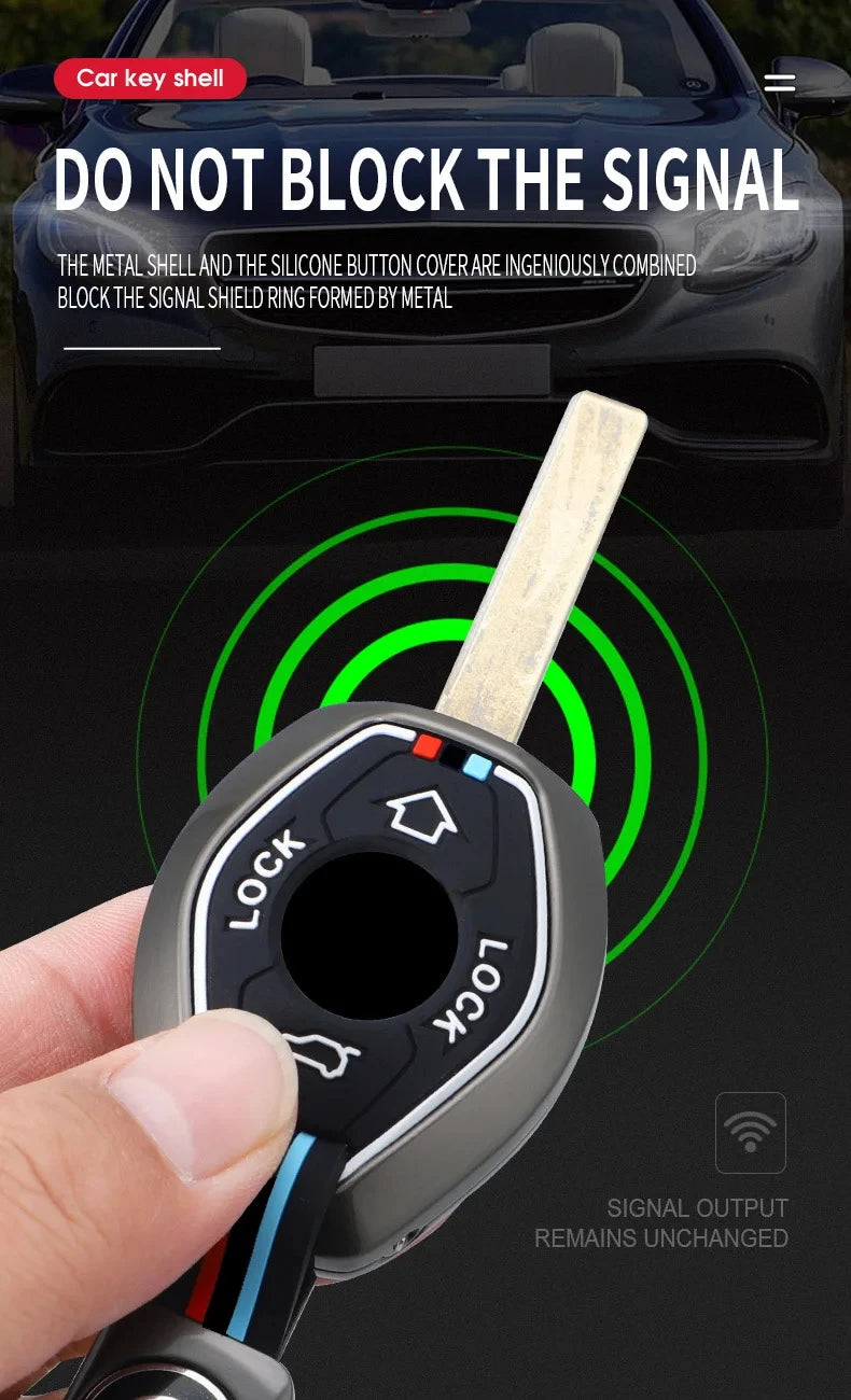 Car Key Case Cover Protective Shell for BMW 3 5 7 Series X5 E53 X3 F83 E46 E39 E38 E60 E63 E61 E64 330i Z3 Z4 E85 E86 M5 325i