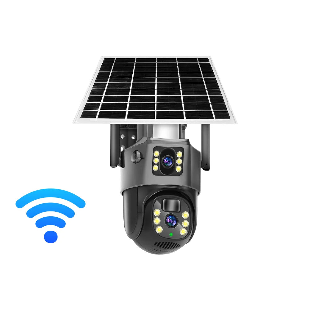 Linook V380 Pro 4K 8MP 4G SIM card solar CCTV camera wireless CCTV exterior WIFI camera solara 360 baterie incorporata rezistenta la apa