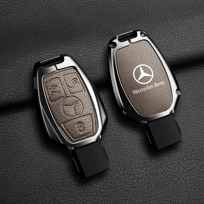 Leather Car Key Case Cover Holder Protector For Mercedes Benz A B C E Class GLS GLA GLK GLC CLS CLA AMG W204 W205 W212 W463 W176