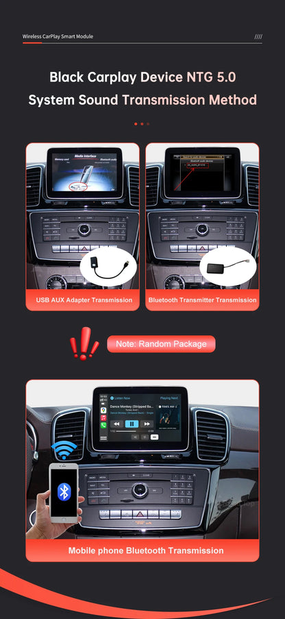 Road Top Wireless CarPlay Android Auto for Mercedes Benz GLE GLS 2016-2018, with Mirror Link AirPlay Car Play Functions