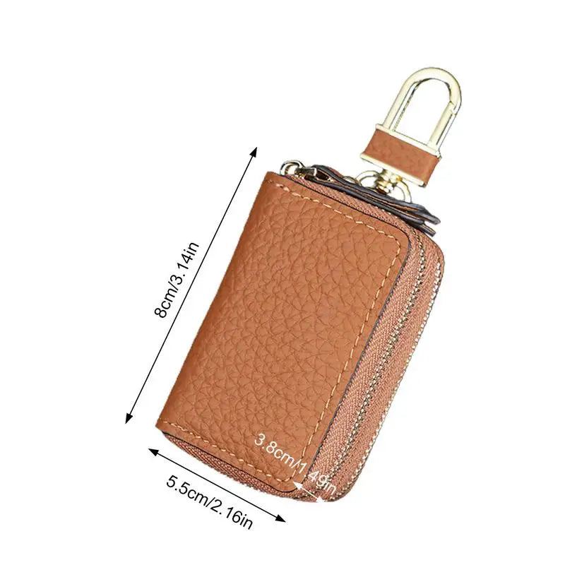 Car Key Case Signal Blocker Case Faraday Box Anti-Hacking Anti-Theft Key Fob RFID Signal Blocking Bag Leather Pouch Case Blocker