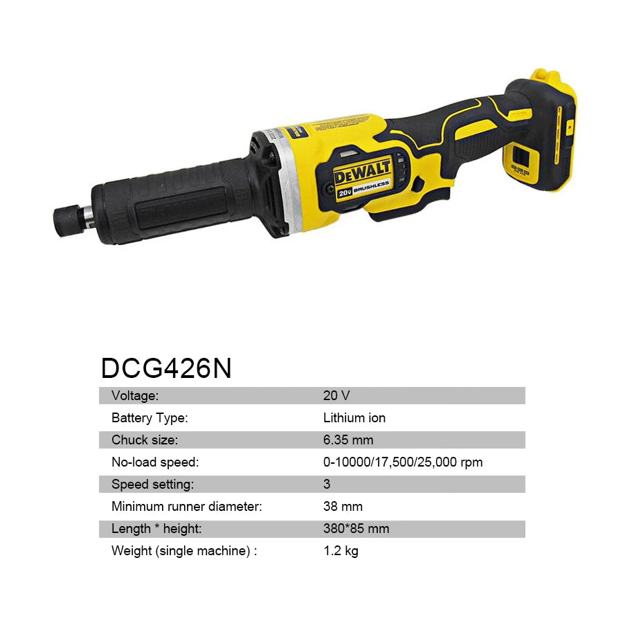 DEWALT DCG426N Masina de slefuit slefuit drept 20V Unelte electrice fara perii Slefuit cu viteze variabile 125mm