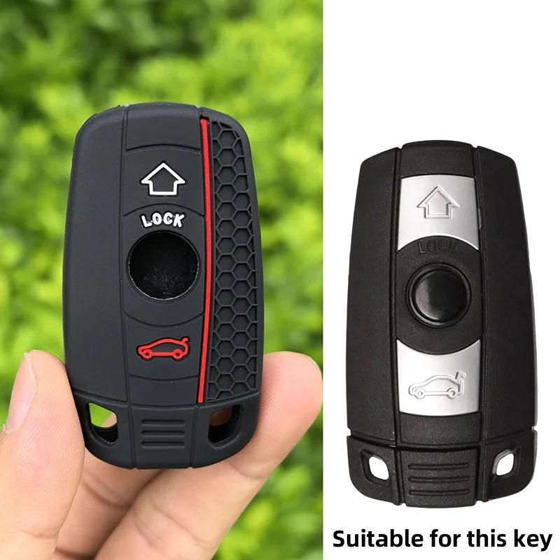 Silicone Remote Car Key Shell 3 Button Case Styling Cover Fob For BMW 1 3 5 6 Series E90 E91 E92 E60 E70 E71 E72 E82 E87 E88 E89