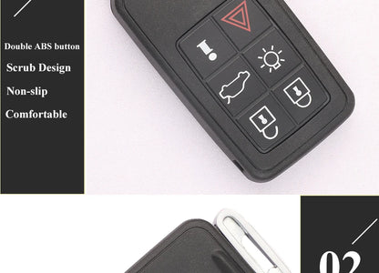 jingyuqin 5/6 Buttons Smart Car Key Shell Case Fob For Volvo S60 V60 S80 XC70 XC60 V70 V40 2008-2017 Remote Cover Replacement