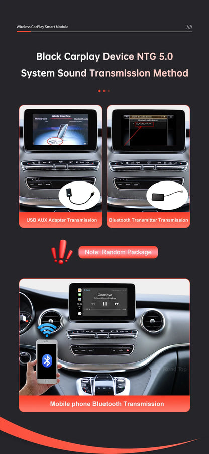 Wireless CarPlay for Mercedes Benz V-Class W447 2014-2018 Vito Viano, with Android Auto Mirror Link AirPlay Car Play Functions