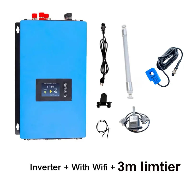 2000W Wind Power Grid Tie Inverter with Limiter/Wifi Dump Load Resistor for 3 Phase AC Wind Turbines Generator