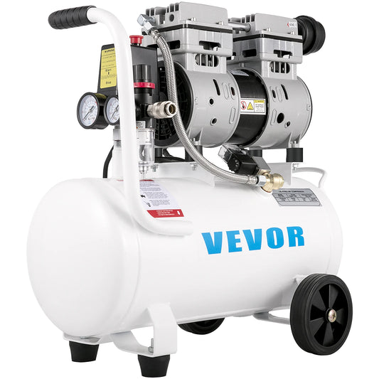 VEVOR Air Compressor 6.6/11 Gal,Portable Air Compressor 1 HP, Oil Free Air Compressor Steel Tank 750W Ultra Quiet Compressor