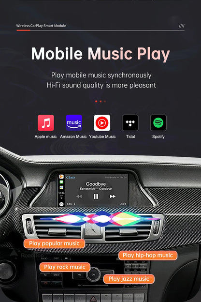 Wireless CarPlay For Mercedes Benz A B Class W176 W246 CLA GLA C-Class W204 E-Class W212 C207 CLS W218 ML GL GLK SLK R72 G W463