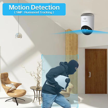 Caméra WiFi Lenovo 5MP Caméra de surveillance IP sans fil d'intérieur pour maison intelligente Suivi automatique Sécurité CCTV Surveillance Baby Monitor