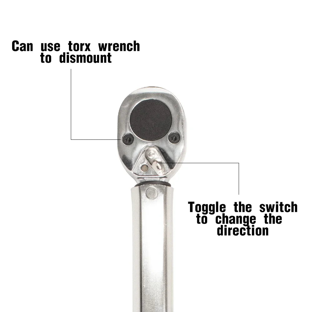 Professional Adjustable Torque Wrench Set 1/4'' Drive Spanner Hand Tool with 3/8 Adapter Ideal for Cars Motorbikes and Bicycles