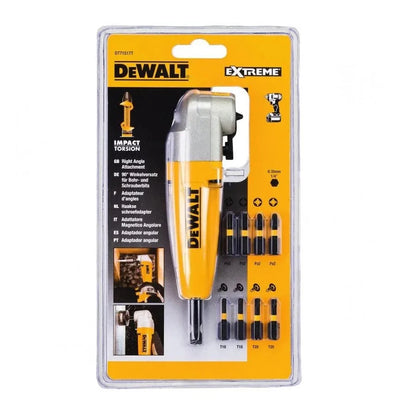 DEWALT DT71517T-QZ 10 in 1 Right Angle Drill Adapter with Bit Set PH/PZ/TORX Impact Ready Driver Dewalt Power Tool Accessories