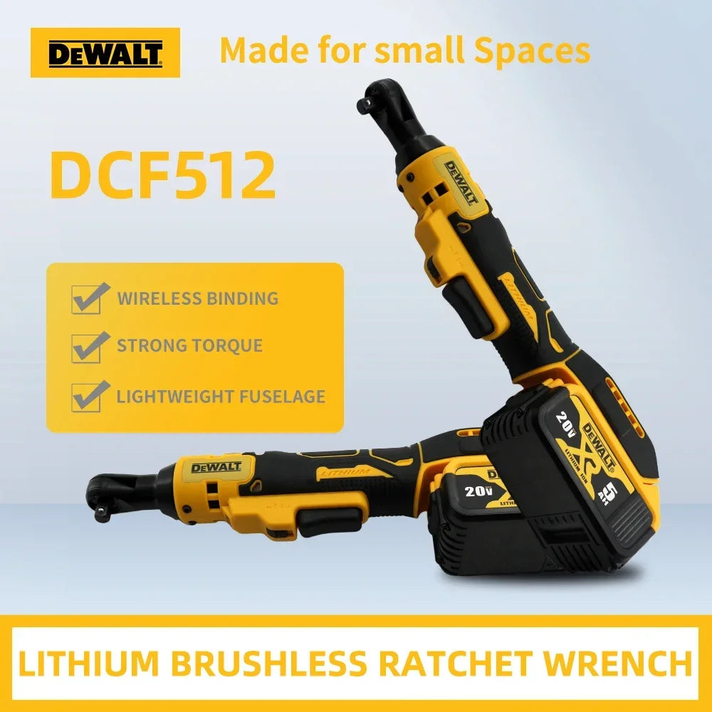 Clé à cliquet à angle droit DEWALT DCF512 Clé électrique sans balais à vitesse variable avec lumière LED Outils électriques sans fil à batterie 20 V