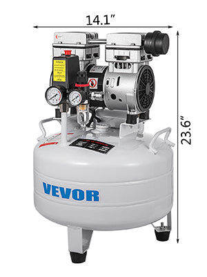 VEVOR 30L 40L Air Compressor 6.6/8.8 Gallon Ultra Quiet Oil-free Air Compressor 850W For Garage Workshop Clinic Home Repair