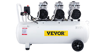 Compresor de aer VEVOR 100L cu manometru dublu, electrovalvă sigură 3HP, 22 galoane, compresor de aer silențios, fără ulei